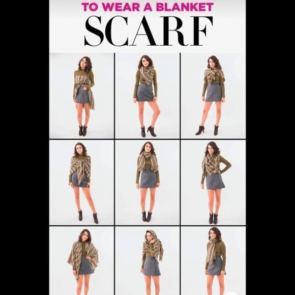 Charming Charlie Plaid Blanket Scarf Wrap - Picture 11 of 12